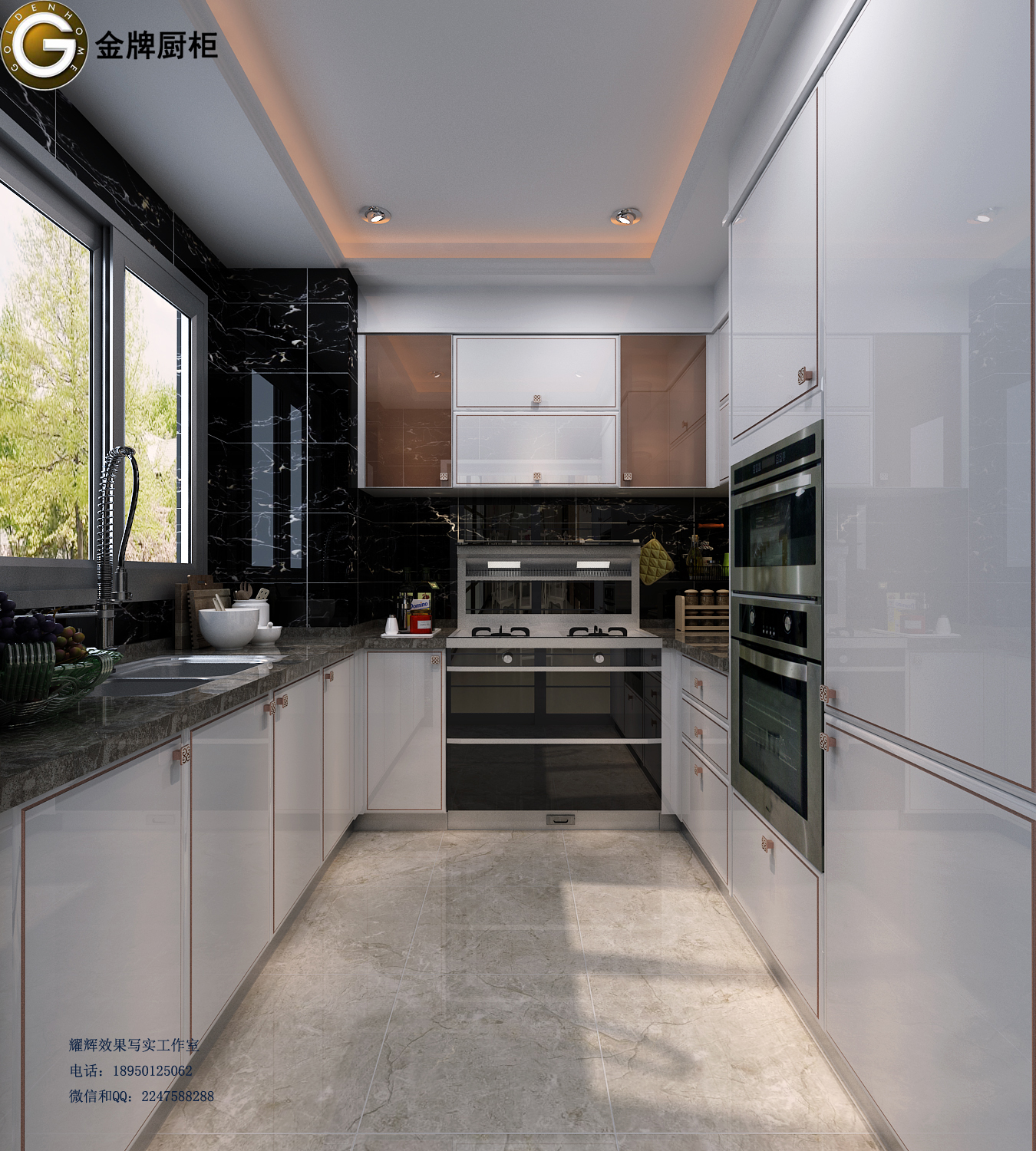 已完成 现代风格烤漆厨房橱柜-室内设计-拓者设计吧