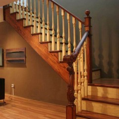 艺极楼梯定制中式实木家用室内扶手护栏