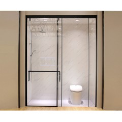 莱博顿T形淋浴房不锈钢卫生间玻璃隔断