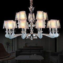 欧思灯饰 美人鱼 轻奢欧式现代简约吊灯 客厅餐厅卧室玻璃灯罩