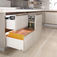 皮阿诺橱柜 天鹅漫舞 简约现代开放式厨房厨柜定制