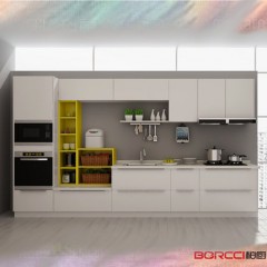 柏厨厨柜整体厨房橱柜定制三米阳光-马卡龙现代简约双饰面门板