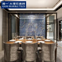 简一大理石瓷砖 宝石蓝 客厅餐厅大理石瓷砖拼花地砖欧式D1298883BM