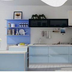 柏厨厨柜整体厨房橱柜定制三米阳光-马卡龙现代简约双饰面门板