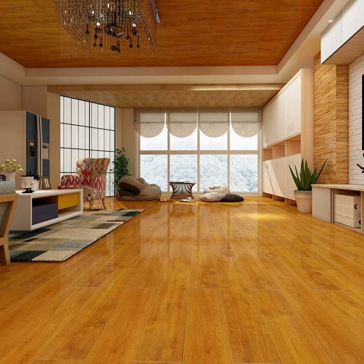 生活家巴洛克木地板强化复合地板-爱丽丝泉 地板表面超强耐磨防水防潮防刮擦