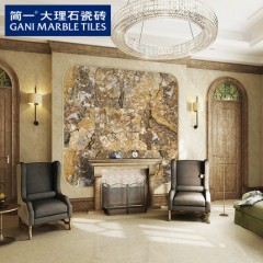 简一大理石瓷砖珍惜类香格里拉 电视背景墙瓷砖客厅拼花地砖D697818BM