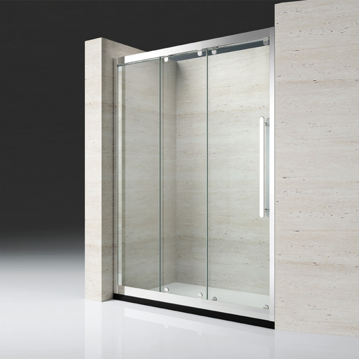 恒洁卫浴 HLG51系列淋浴房 不锈钢型材玻璃 8mm