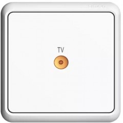 西蒙E7系列白色一位电视插座