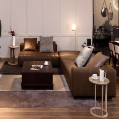 易家家居意式极简风格家具 客厅家具 现代简约家具 CS808真皮沙发