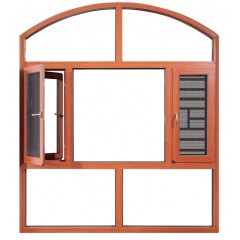 冠品门窗断桥铝合金系统门窗平开窗隔热隔音窗纱一体